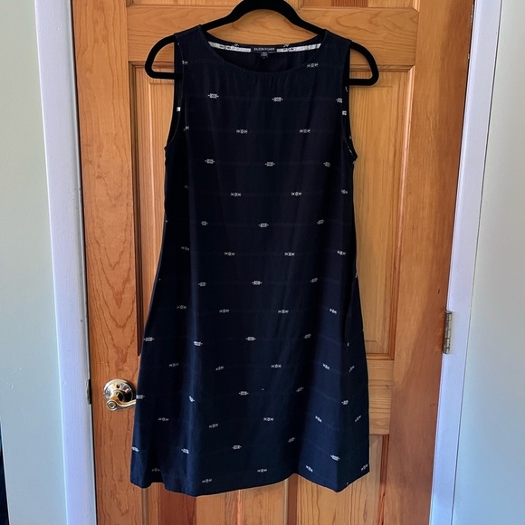 Eileen Fisher Nomadic Stripe Organic Cotton Shift Dress Small Petite Boho Beach - Picture 4 of 8